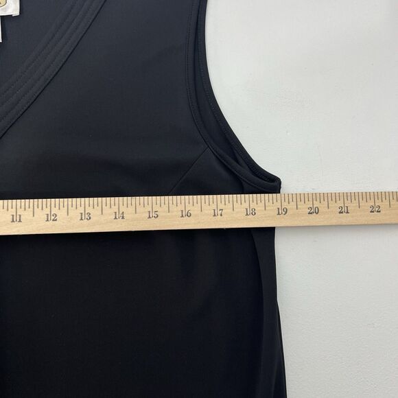 Talbots Dress Womens L Black Sheath Maxi Sleeveless Knit Closet Staple Longline - Picture 8 of 8